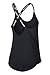NIKE Womens Dri-Fit Training Tank Top Black/White 921725-010-Size Medium