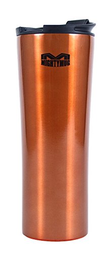 Mighty Mug Biggie Stainless Steel Tumbler, The Travel Mug That WonÃ•t Fall, with Double Wall Vacuum Insulation To Keep Your Drink Hot or Cold, Copper, 18 oz