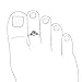 Nautical Island Beach Tropical Sea Shell Midi Toe Ring Oxidized 925 Silver Sterling Adjustable