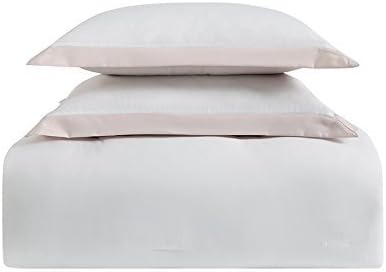 Truly Soft Everyday Hotel Border Comforter Sets 7 Piece, King, White/Blush