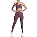 WODOWEI Women 2 Piece Outfits Leggings+Sports Bra Yoga Set Long Pants Tracksuits