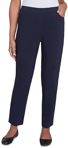 Briggs New York Womens Flat Front Pull On with Slimming Solution Pants, Black, 8 US at Amazon Women's Clothing store Briggs New York Womens Flat Front Pull On with Slimming Solution Pants, Black, 8 US at Amazon Women's Clothing store