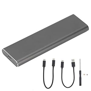 Zwarte solid-state schijf, M.2 naar USB3.1 NVME-sleuteladapter M2 SSD-harde schaal, ondersteunt NVME-interface en Type-C…