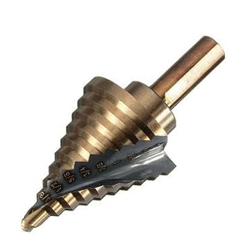 Generic 1/4 Inch To 1-3/8 Inch Spiral Groove Step Drill Bit Round Shank