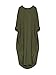 iLUGU Neutral Knee-Length Dress For Women Boatneck Solid Color Pocket Tops
