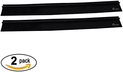 Premium Counter Gap Cover Set By Penacio - 2 Silicone Oven Gap Spacers - Suitable For Kitchen Counters & Appliances - Heavy Duty & Heat Resistant - BPA Free & FDA Approved (Black)