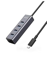 Anker - Adaptador USB C de 4 puertos (aluminio, con 4 puertos USB 3.0, para MacBook Pro 2016 2017 2018, ChromeBook, XPS y más)