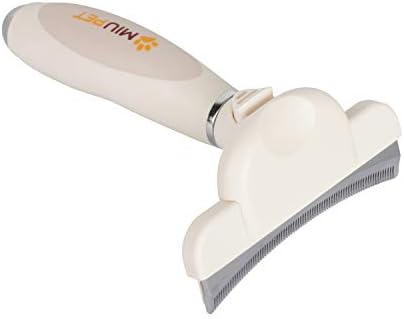 MIU PET Deshedding Dog Brush with Curved Edge & Self Cleaning, Effectively Reduces Shedding by up to 95% for Medium Long Pet Hair, Large Size Professional Grooming Tools for cat, Dog