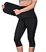 URSEXYLY Women high Waist Workout Shorts Power Flex Capri Compression Legging Tights (Black Yoga Leggings Waist Control, XL)