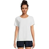 Avia Activewear Women's Short Sleeve Oversize T-Shirt (US, Alpha, Medium, Regular, Regular, White)