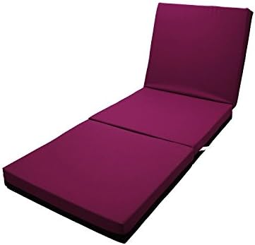 Magshion Memory Foam Trifold Folding Mattress Floor Bed 4 Inches - Single, Twin, Full, Queen (Twin, Burgundy)