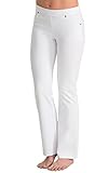 PajamaJeans - Lightweight Bootcut White Stretch Knit Denim Jeans for Women, White, XLG (16-18)
