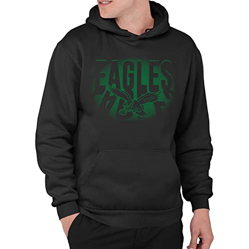 Junk Food Clothing x NFL - Philadelphia Eagles - Team Spotlight - Unisex Adult Pullover Fleece Hoodie for Men and Women - Size XX-Large Black
