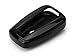 iJDMTOY Glossy Metallic Black Exact Fit Key Fob Shell Cover Compatible with 2017/2018-up Toyota Camry Prius Prime Mirai C-HR, etc w/Push Start Engine Feature