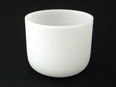 FROSTED D SACRAL CHAKRA QUARTZ CRYSTAL SINGING BOWL 8"