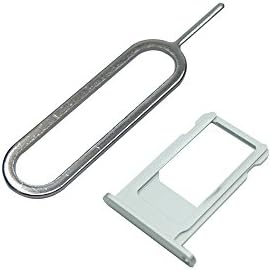Cemobile For iPhone 6S Plus 5.5 Inch SIM Card Tray Slot Holder Replacement + SIM Card Tray Open Eject Pin (Silver)