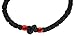 Chotki Aelia Bracelet Waxed Wool Black with Red Beads, Greek Orthodox Prayer Rope