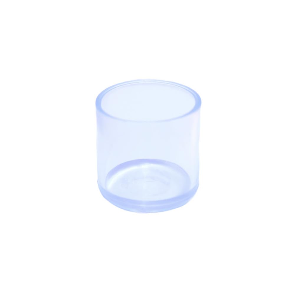 Pack of 8 PVC Chair Leg Caps, Floor Protectors for Chairs, Thick Chair Caps, Wear-Resistant, Protective Caps for Chair Legs, Chair Leg Protectors, Noise and Anti-Scratch, Transparent Round, 60 mm