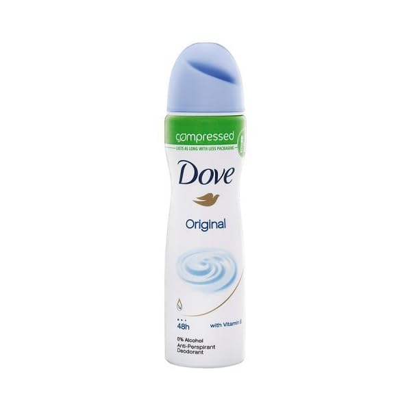 Dove Original with ¼ Moisturising Cream Compressed Anti-perspirant Aerosol Deodorant with a Subtle, Fresh Fragrance 75…