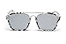 SojoS Square Fashion Women Mirrored Lens Abstract Sunglasses SJ2003 With White Frame/Silver Lens