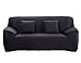 ANJUREN Polyester Spandex Fabric 1-Piece Stretch Slipcover For Chair Loveseat Sofa Without Pillow (Love seat, Black)