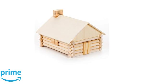 Amazon Com Diy Wood Model Kit Log Cabin Make Your Own Cabin