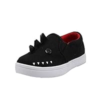 Dream Seek Girls Toddler 9332 Slip on Boys Fashion Sneaker Black - 10 M US Toddler