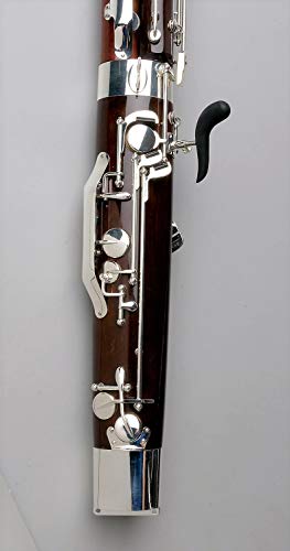 Tempest Agility Winds Alpine Wood Bassoon, Silver Plated Keys, High D & High E Key, Lined Tone Holes, Full German Key Mechanism, 2 Bocals, Plush Lined Case with 5-Year Warranty