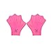 PANDA SUPERSTORE Water Gear Silicone Swim Webbed Gloves for Kids, 2pcs (Pink)