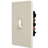 Lutron Q-600PHW-LA 600W Single-Pole Qoto Dimmer and Switch, Light Almond