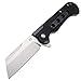 Eafengrow Outdoor Knives D2 Blade and Black G10 Handle,Pocket Knife Withe Clip EDC Multi Tool Pocket Knife (EF45-black)