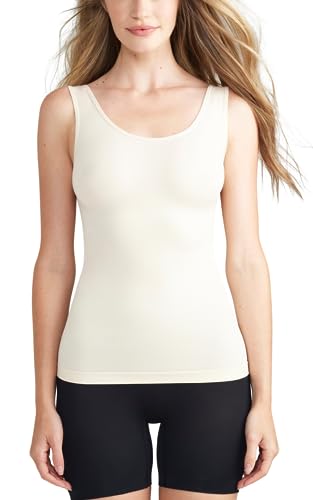 Yummie Women’s Madelyn Mock Neck Long Sleeve Shaping Bodysuit Outlast Seamless, Nude, 2X/3X