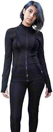 Therapy Fashion Premium Long Sleeve Full Zip Front Active Jacket with Multi Mesh Panel Inserts