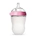 Comotomo Natural Feel Baby Bottle, Pink, 8 Ounce primary