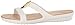 Crocs Women's Sanrah Hammered Met Sandal W Flat, oyster/gold, 8 M US