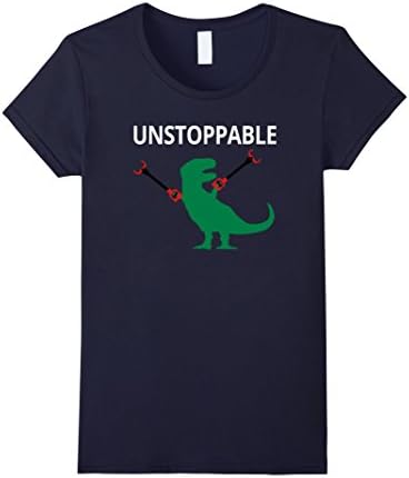 Women's T-rex t-shirt I Am Unstoppable Tea Rex Dinosaur t-shirt XL Navy