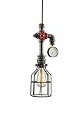 Industrial Pendant Light with Gauge