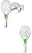 Hypoallergenic Sterling Silver Tennis Racquet Sports Stud Earrings for Kids (Nickel Free)