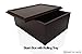 Wooden Storage Box for Home - Large Wood Keepsake Box with Lid - Dark Brown Wooden Memory Box - Wooden Boxes (Dark Brown)