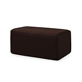 CHUN YI Stretch Spandex Jacquard Rectangle Folding Storage Slipcover (Ottoman（S）, Chocolate)