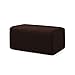 CHUN YI Stretch Spandex Jacquard Rectangle Folding Storage Ottoman Slipcover (Ottoman（S）, Chocolate)