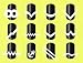 600pc Nail Art Stickers & Decals French Manicure Kit-12 Sheets French Tip Guides Nail Polish Strips,French Nail Guide Stickers Nail Tools,Nail Decals Nail Vinyls Nail Stickers for Nail Art Design