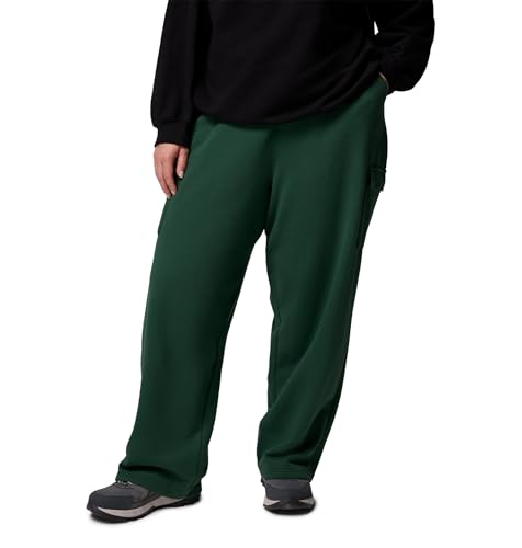 Columbia Womens Aldermore Fleece Cargo Pant, Rain Forest, 2X x S