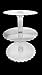 14-1/4 Inch Tall Three Tier Cupcake or Cake Stand with Scalloped Eges Made of Clear Hard Acrylic - Mix and Match Use As a One Tier, Two Tier or Three Tier - Center Tube Is Hollow and Can Be Filled If Desired (1, 2 LB) by Wedding Collection