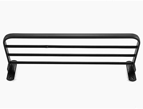 Towel Rail Bathroom Shelf Towel Rack, Wall-mounted Towel Rail, Space Aluminum Matte Black Finished (Size : 60cm)