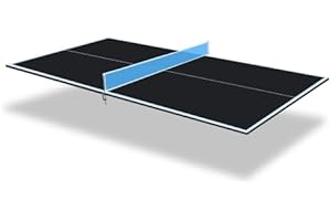 HOOKUNG 7/8/9ft Mid-Size Ping Pong Conversion Top with Net Set for Billiard and Pool Tables - Regulation Top Converts Billiards into Ping Pong Table Blue/Green/Black