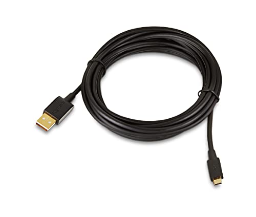 Amazon Basics USB-A to Micro USB Charging Cable, 480Mbps Transfer Speed with Gold-Plated Plugs, USB 2.0, 10 Foot, Black