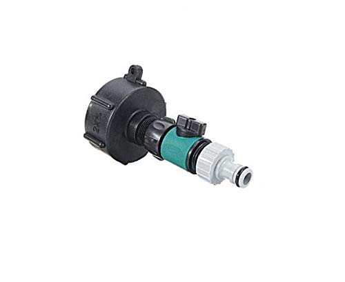TOOLSTAR IBC Adapter, IBC Garden Water Tank Outlet Fitting/Connector/Adapter S60X6 with Tap Valve and Nipple （3/4" thread）