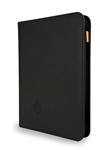 Card Guardian - 9 Pocket Premium Black Binder with Zipper for 360 Cards - Side Loading Pockets for Trading Card Games TCG