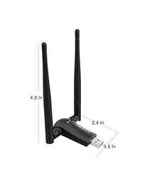 Wireless USB WiFi Adapter 1200Mbps,USB 3.0 Wireless Network WiFi Dongle Dual Band 2.4GHz 5.8GHz with High Gain 5dBi Antenna for PC Desktop Laptop Mac Support Windows 10 8 8.1 7 Vista XP